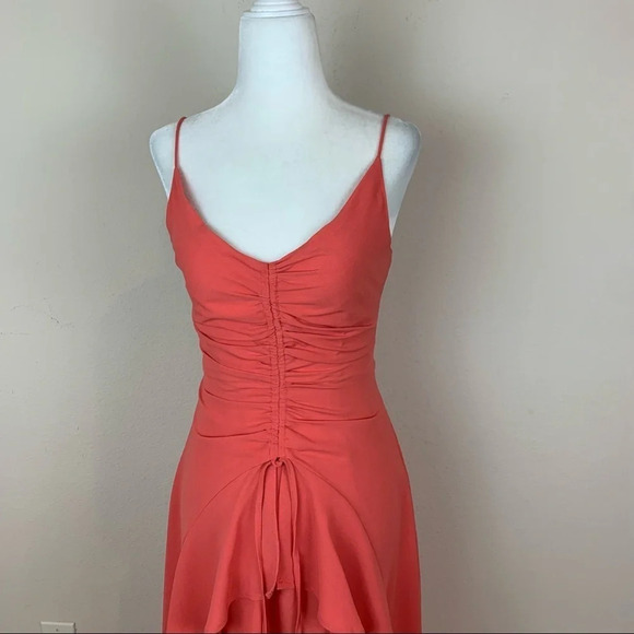 NWT Anthropologie Finders Keepers Midi Dress Ruffles Pink Size S - Picture 4 of 12